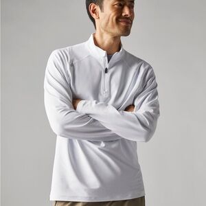 RHONE Men’s Athlesiure White 1/4 Zip in Size Large